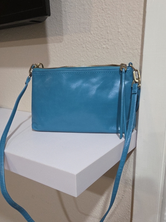 Handbags - Beautiful Hobo Blue Leather Crossbody Bag - Sleek Everyday Shoulder Bag